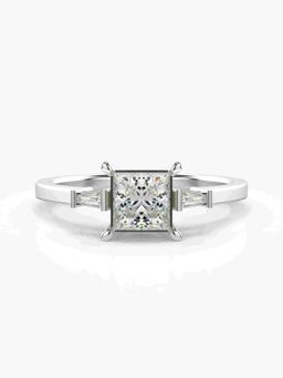 Valanova - Silver Hallmarked 9K Gold and Certified Lab Grown Diamond 0.76Cts Ring