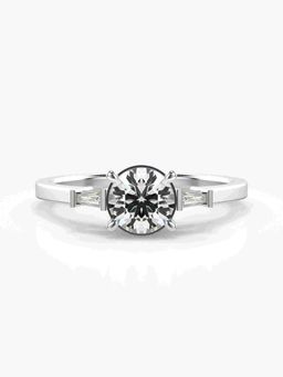 Valanova - Silver Hallmarked 9K Gold and Certified Lab Grown Diamond 0.86Cts Ring
