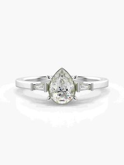 Valanova - Silver Hallmarked 9K Gold and Certified Lab Grown Diamond 0.61Cts Ring