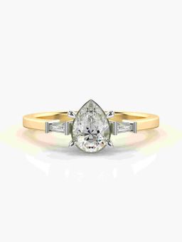 Valanova - Hallmarked 9K Gold and Certified Lab Grown Diamond 0.61Cts Ring