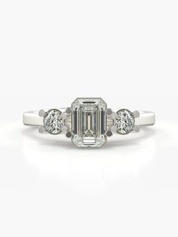 Valanova - Silver Hallmarked 9K Gold and Certified Lab Grown Diamond 1.18Cts Ring