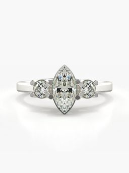 Valanova - Silver Hallmarked 9K Gold and Certified Lab Grown Diamond 0.93Cts Ring