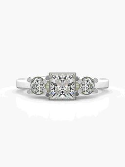 Valanova - Silver Hallmarked 9K Gold and Certified Lab Grown Diamond 0.98Cts Ring