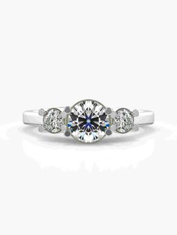 Valanova - Silver Hallmarked 9K Gold and Certified Lab Grown Diamond 1.08Cts Ring