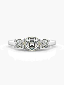 Valanova - Silver Hallmarked 9K Gold and Certified Lab Grown Diamond 1.03Cts Ring