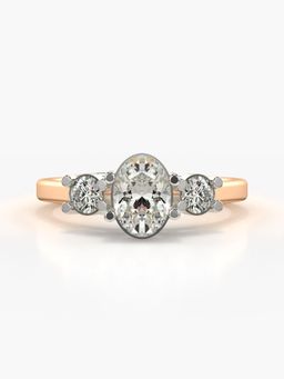 Valanova - Rose-Gold Hallmarked 9K Gold and Certified Lab Grown Diamond 0.93Cts Ring