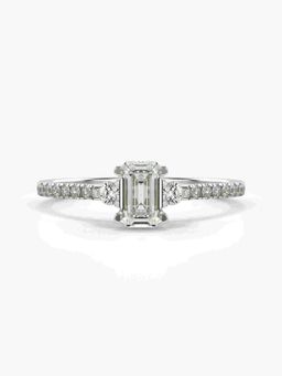 Valanova - Silver Hallmarked 9K Gold and Certified Lab Grown Diamond 1.16Cts Ring