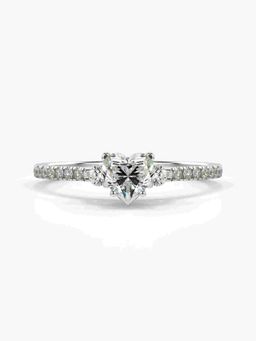 Valanova - Silver Hallmarked 9K Gold and Certified Lab Grown Diamond 0.76Cts Ring