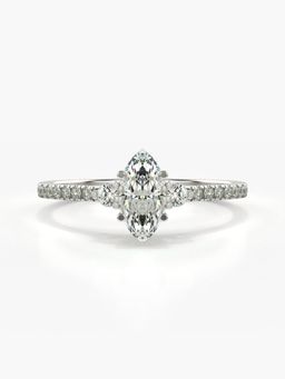 Valanova - Silver Hallmarked 9K Gold and Certified Lab Grown Diamond 0.66Cts Ring
