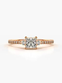 Valanova - Rose-Gold Hallmarked 9K Gold and Certified Lab Grown Diamond 0.56Cts Ring