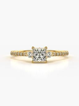 Valanova - Hallmarked 9K Gold and Certified Lab Grown Diamond 0.56Cts Ring