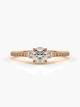 Valanova - Rose-Gold Hallmarked 9K Gold and Certified Lab Grown Diamond 0.76Cts Ring