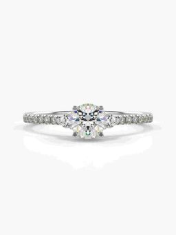 Valanova - Silver Hallmarked 9K Gold and Certified Lab Grown Diamond 0.76Cts Ring
