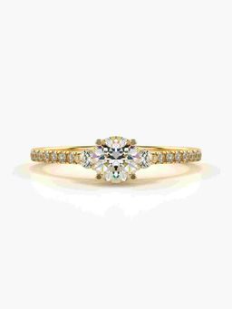 Valanova - Hallmarked 9K Gold and Certified Lab Grown Diamond 0.76Cts Ring