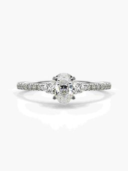 Valanova - Silver Hallmarked 9K Gold and Certified Lab Grown Diamond 0.56Cts Ring