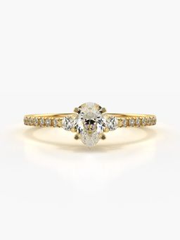 Valanova - Hallmarked 9K Gold and Certified Lab Grown Diamond 0.56Cts Ring