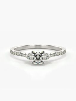 Valanova - Silver Hallmarked 9K Gold and Certified Lab Grown Diamond 0.76Cts Ring