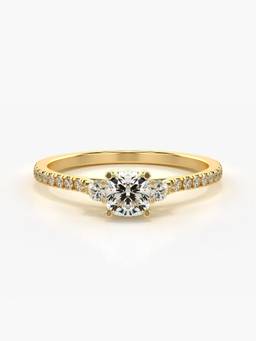 Valanova - Hallmarked 9K Gold and Certified Lab Grown Diamond 0.76Cts Ring