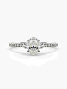 Valanova - Silver Hallmarked 9K Gold and Certified Lab Grown Diamond 0.71Cts Ring