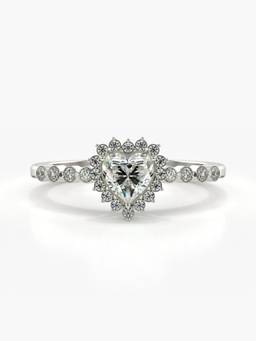 Valanova - Silver Hallmarked 9K Gold and Certified Lab Grown Diamond 0.66Cts Ring