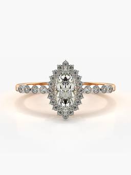 Valanova - Rose-Gold Hallmarked 9K Gold and Certified Lab Grown Diamond 0.59Cts Ring