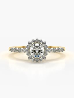 Valanova - Hallmarked 9K Gold and Certified Lab Grown Diamond 0.66Cts Ring