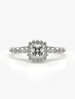 Valanova - Silver Hallmarked 9K Gold and Certified Lab Grown Diamond 0.66Cts Ring