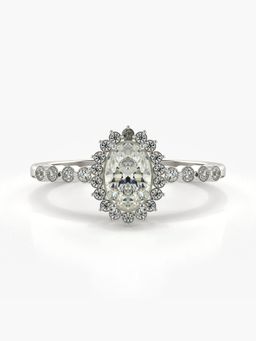Valanova - Silver Hallmarked 9K Gold and Certified Lab Grown Diamond 0.66Cts Ring
