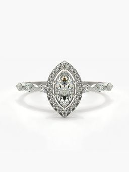 Valanova - Silver Hallmarked 9K Gold and Certified Lab Grown Diamond 0.81Cts Ring