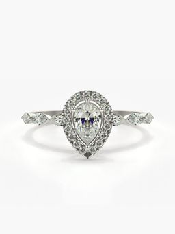 Valanova - Silver Hallmarked 9K Gold and Certified Lab Grown Diamond 0.79Cts Ring