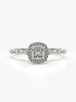 Valanova - Silver Hallmarked 9K Gold and Certified Lab Grown Diamond 0.93Cts Ring
