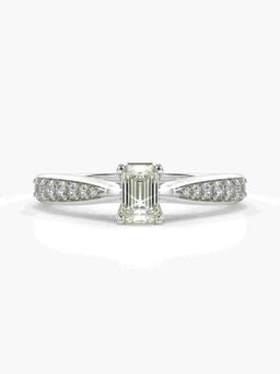 Valanova - Silver Hallmarked 9K Gold and Certified Lab Grown Diamond 0.68Cts Ring