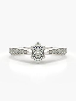 Valanova - Silver Hallmarked 9K Gold and Certified Lab Grown Diamond 0.53Cts Ring