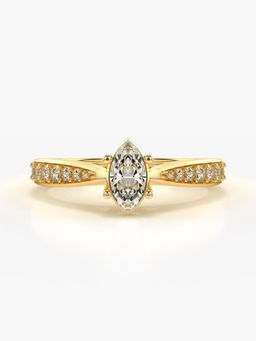 Valanova - Hallmarked 9K Gold and Certified Lab Grown Diamond 0.53Cts Ring