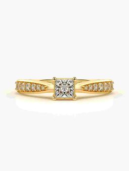 Valanova - Hallmarked 9K Gold and Certified Lab Grown Diamond 0.48Cts Ring