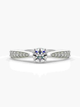 Valanova - Silver Hallmarked 9K Gold and Certified Lab Grown Diamond 0.48Cts Ring