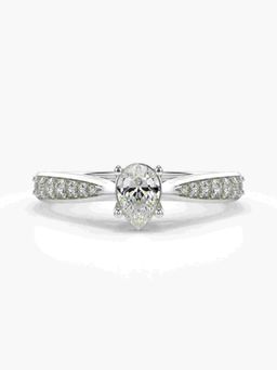 Valanova - Silver Hallmarked 9K Gold and Certified Lab Grown Diamond 0.53Cts Ring