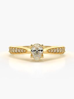 Valanova - Hallmarked 9K Gold and Certified Lab Grown Diamond 0.53Cts Ring