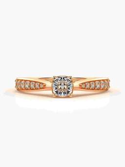 Valanova - Rose-Gold Hallmarked 9K Gold and Certified Lab Grown Diamond 0.68Cts Ring