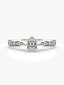 Valanova - Silver Hallmarked 9K Gold and Certified Lab Grown Diamond 0.48Cts Ring