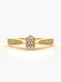 Valanova - Hallmarked 9K Gold and Certified Lab Grown Diamond 0.48Cts Ring