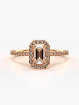 Valanova - Rose-Gold Hallmarked 9K Gold and Certified Lab Grown Diamond 0.78Cts Ring