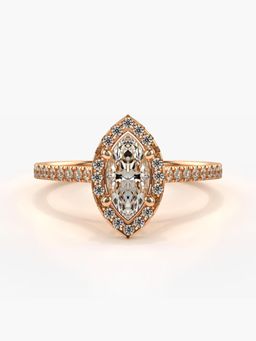 Valanova - Rose-Gold Hallmarked 9K Gold and Certified Lab Grown Diamond 0.69Cts Ring