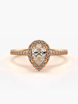Valanova - Rose-Gold Hallmarked 9K Gold and Certified Lab Grown Diamond 0.60Cts Ring