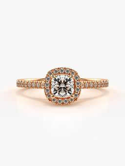Valanova - Rose-Gold Hallmarked 9K Gold and Certified Lab Grown Diamond 0.77Cts Ring