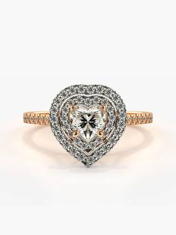 Valanova - Rose-Gold Hallmarked 9K Gold and Certified Lab Grown Diamond 0.94Cts Ring