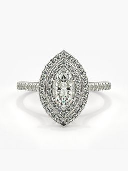 Valanova - Silver Hallmarked 9K Gold and Certified Lab Grown Diamond 0.87Cts Ring