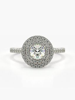 Valanova - Silver Hallmarked 9K Gold and Certified Lab Grown Diamond 0.90Cts Ring