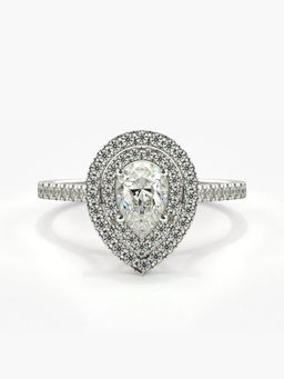Valanova - Silver Hallmarked 9K Gold and Certified Lab Grown Diamond 0.71Cts Ring