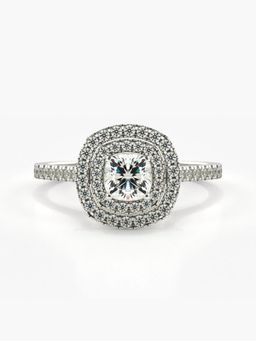 Valanova - Silver Hallmarked 9K Gold and Certified Lab Grown Diamond 0.89Cts Ring